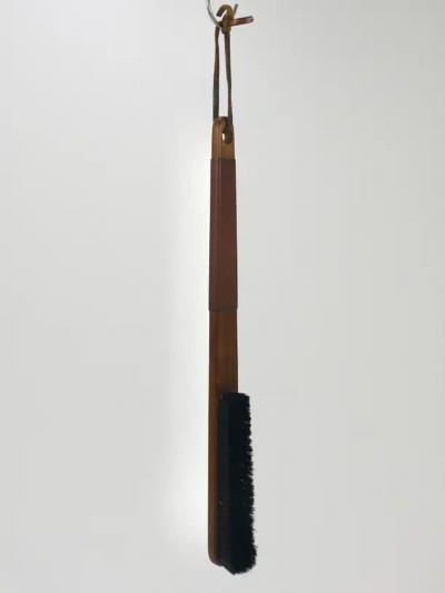  Werkst tte Carl Aub ck Carl Aubock Midcentury Walnut Leather Clothes Brush Austria 1950s