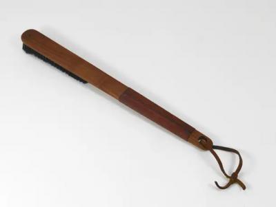  Werkst tte Carl Aub ck Carl Aubock Midcentury Walnut Leather Clothes Brush Austria 1950s