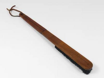  Werkst tte Carl Aub ck Carl Aubock Midcentury Walnut Leather Clothes Brush Austria 1950s