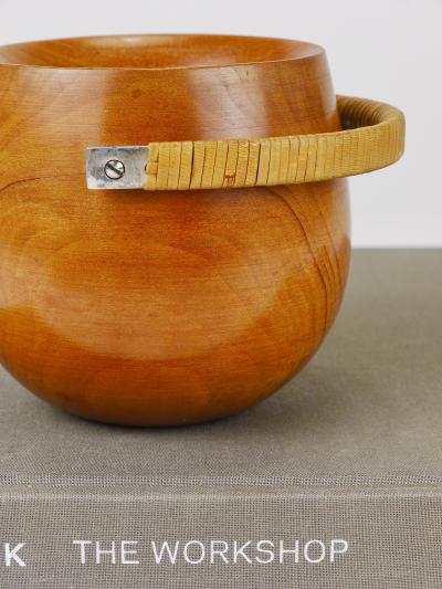  Werkst tte Carl Aub ck Carl Aubock Sugar Bowl Tongs Walnut Nickel Cane no 3536 Vienna 1940s