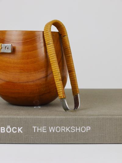  Werkst tte Carl Aub ck Carl Aubock Sugar Bowl Tongs Walnut Nickel Cane no 3536 Vienna 1940s