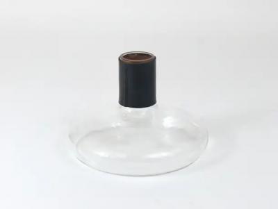  Werkst tte Carl Aub ck Carl Aubock Vase or Decanter with Black Leather Top Midcentury Austria 1950s