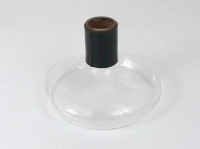  Werkst tte Carl Aub ck Carl Aubock Vase or Decanter with Black Leather Top Midcentury Austria 1950s