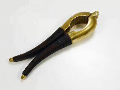  Werkst tte Carl Aub ck Carl Aubock Vienna Signed Vintage Brass Leather Nutcracker Austria 1950s