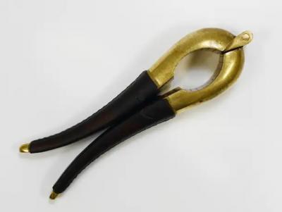  Werkst tte Carl Aub ck Carl Aubock Vienna Signed Vintage Brass Leather Nutcracker Austria 1950s