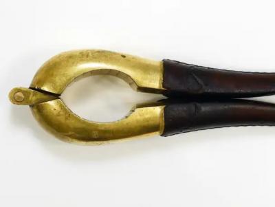  Werkst tte Carl Aub ck Carl Aubock Vienna Signed Vintage Brass Leather Nutcracker Austria 1950s