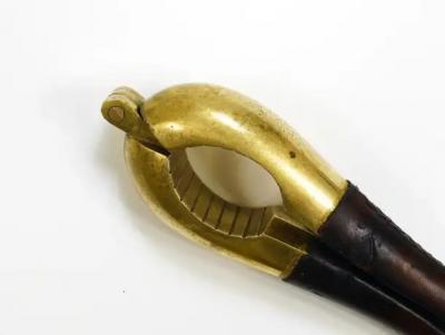  Werkst tte Carl Aub ck Carl Aubock Vienna Signed Vintage Brass Leather Nutcracker Austria 1950s