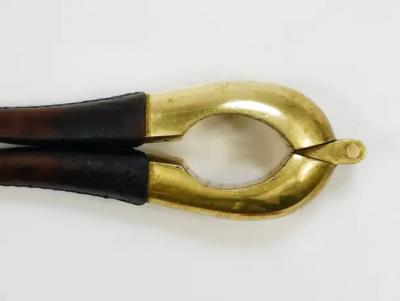  Werkst tte Carl Aub ck Carl Aubock Vienna Signed Vintage Brass Leather Nutcracker Austria 1950s