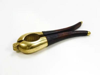  Werkst tte Carl Aub ck Carl Aubock Vienna Signed Vintage Brass Leather Nutcracker Austria 1950s