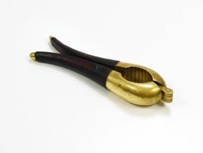  Werkst tte Carl Aub ck Carl Aubock Vienna Signed Vintage Brass Leather Nutcracker Austria 1950s