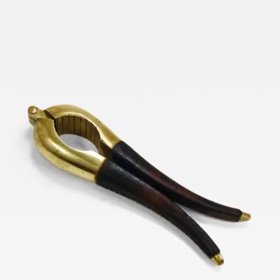  Werkst tte Carl Aub ck Carl Aubock Vienna Signed Vintage Brass Leather Nutcracker Austria 1950s