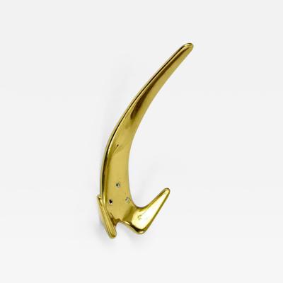  Werkst tte Carl Aub ck Five Carl Aubock Large Vintage Brass Wall Coat Hooks 4056 Austria 1950s