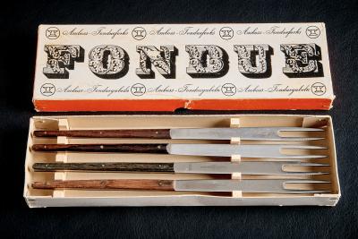  Werkst tte Carl Aub ck Fondue Forks Set in Original Box by Werkst tte Carl Aub ck
