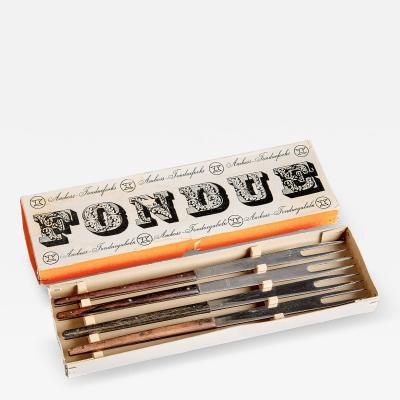  Werkst tte Carl Aub ck Fondue Forks Set in Original Box by Werkst tte Carl Aub ck