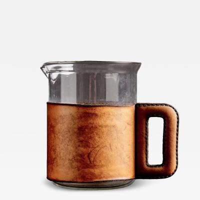  Werkst tte Carl Aub ck Glass Pitcher with Leather Sleeve by Werkst tte Carl Aub ck