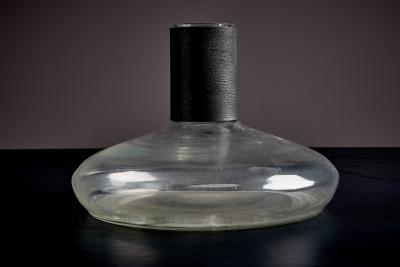  Werkst tte Carl Aub ck Glass Vase with Leather Collar by Werkst tte Carl Aub ck