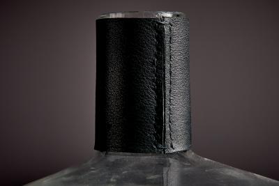  Werkst tte Carl Aub ck Glass Vase with Leather Collar by Werkst tte Carl Aub ck