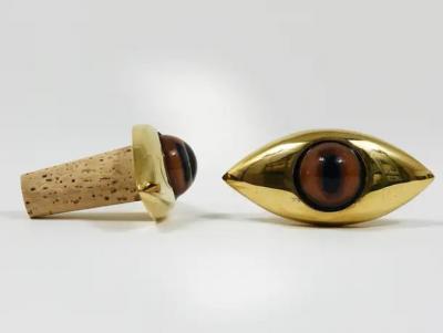  Werkst tte Carl Aub ck Iconic Carl Aub ck Handcrafted Eye Bottle Stopper 4538 Cork Brass Austria