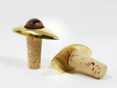  Werkst tte Carl Aub ck Iconic Carl Aub ck Handcrafted Eye Bottle Stopper 4538 Cork Brass Austria
