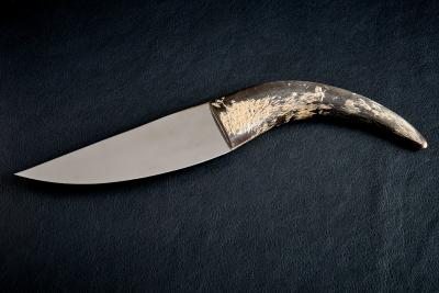  Werkst tte Carl Aub ck Knife with Curved Horn Handle by Werkst tte Carl Aub ck
