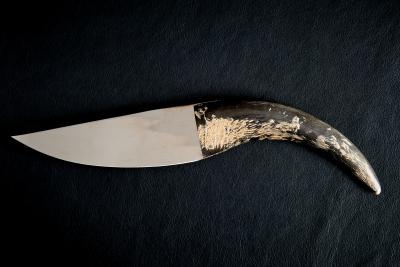  Werkst tte Carl Aub ck Knife with Curved Horn Handle by Werkst tte Carl Aub ck