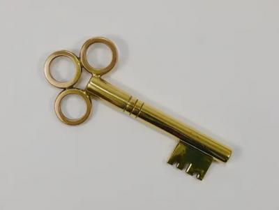  Werkst tte Carl Aub ck Large Carl Aubock Brass Key Corkscrew Bottle Opener Paperweight Austria 1950s