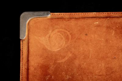  Werkst tte Carl Aub ck Leather Desk Blotter with Metal Corners by Werkst tte Carl Aub ck