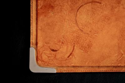  Werkst tte Carl Aub ck Leather Desk Blotter with Metal Corners by Werkst tte Carl Aub ck