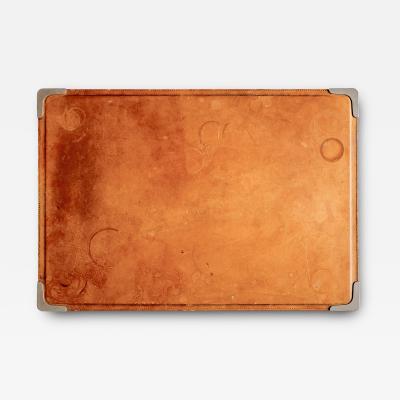  Werkst tte Carl Aub ck Leather Desk Blotter with Metal Corners by Werkst tte Carl Aub ck