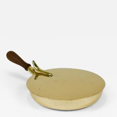  Werkst tte Carl Aub ck Marked Carl Aubock Butler Brass Ashtray with Lid and Handle Vienna 1950s