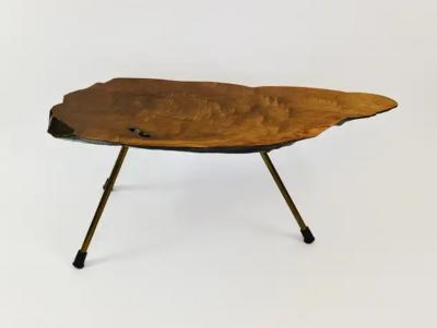  Werkst tte Carl Aub ck Original Carl Aubock Large Mid Century Walnut Tree Trunk Coffee Table 1950s