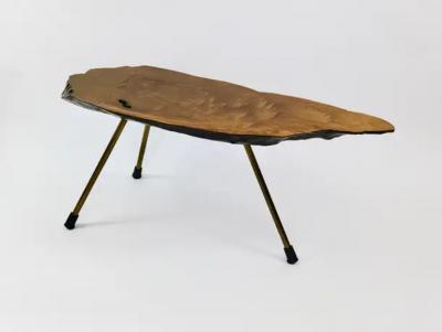  Werkst tte Carl Aub ck Original Carl Aubock Large Mid Century Walnut Tree Trunk Coffee Table 1950s