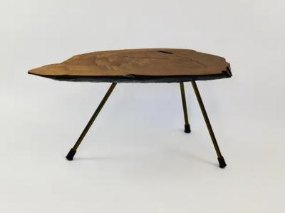  Werkst tte Carl Aub ck Original Carl Aubock Large Mid Century Walnut Tree Trunk Coffee Table 1950s