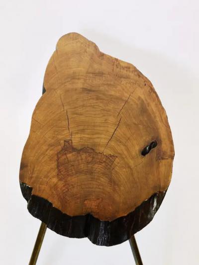  Werkst tte Carl Aub ck Original Carl Aubock Large Mid Century Walnut Tree Trunk Coffee Table 1950s