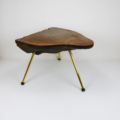  Werkst tte Carl Aub ck Original Carl Aubock Walnut Tree Trunk Coffee Sofa Table Vienna 1950s
