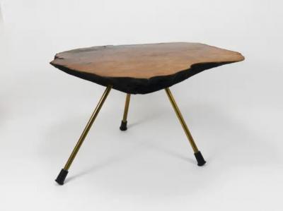  Werkst tte Carl Aub ck Original Carl Aubock Walnut Tree Trunk Coffee or Side Table 1950s