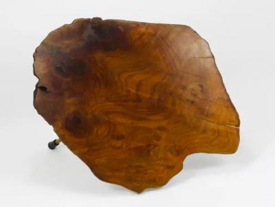 Werkst tte Carl Aub ck Original Carl Aubock Walnut Tree Trunk Coffee or Side Table 1950s