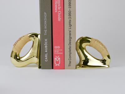  Werkst tte Carl Aub ck Pair Carl Aub ck Flat Iron Brass Cane Bookends 3530 Vienna Austria