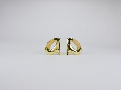  Werkst tte Carl Aub ck Pair Carl Aub ck Flat Iron Brass Cane Bookends 3530 Vienna Austria