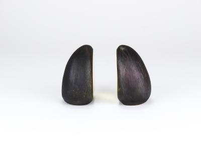  Werkst tte Carl Aub ck Pair Carl Aub ck Minimalist Drop Brass Bookends 4636 Vienna Austria
