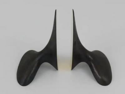  Werkst tte Carl Aub ck Pair Carl Aub ck Minimalist Mid Century Brass Bookends 3653 Vienna Austria