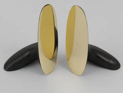  Werkst tte Carl Aub ck Pair Carl Aub ck Minimalist Mid Century Brass Bookends 3653 Vienna Austria