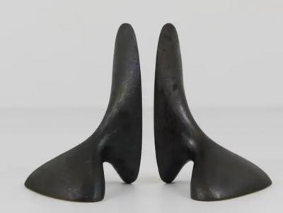  Werkst tte Carl Aub ck Pair Carl Aub ck Minimalist Mid Century Brass Bookends 3653 Vienna Austria