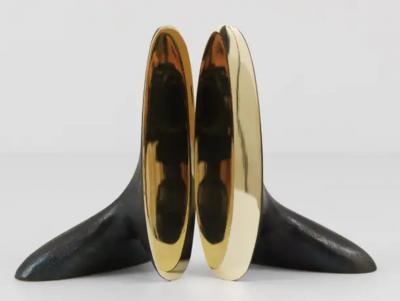  Werkst tte Carl Aub ck Pair Carl Aub ck Minimalist Mid Century Brass Bookends 3653 Vienna Austria