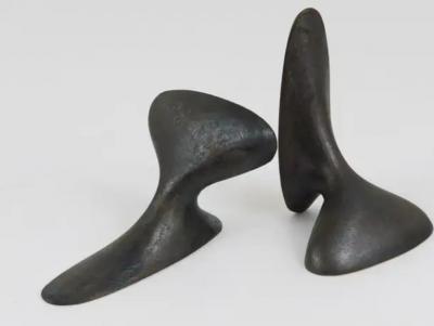  Werkst tte Carl Aub ck Pair Carl Aub ck Minimalist Mid Century Brass Bookends 3653 Vienna Austria