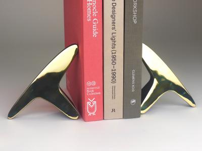  Werkst tte Carl Aub ck Pair Carl Aub ck Minimalist Mid Century Brass Bookends 3847 Vienna Austria