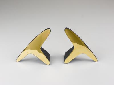  Werkst tte Carl Aub ck Pair Carl Aub ck Minimalist Mid Century Brass Bookends 3847 Vienna Austria