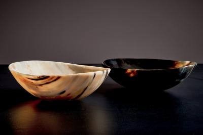  Werkst tte Carl Aub ck Pair of Polished Horn Bowls by Werkst tte Carl Aub ck