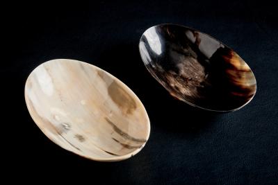  Werkst tte Carl Aub ck Pair of Polished Horn Bowls by Werkst tte Carl Aub ck