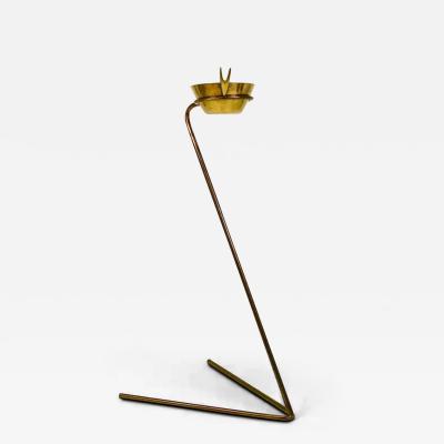  Werkst tte Carl Aub ck Rare Carl Aub ck Brass Standing Floor Ashtray Austria 1950s